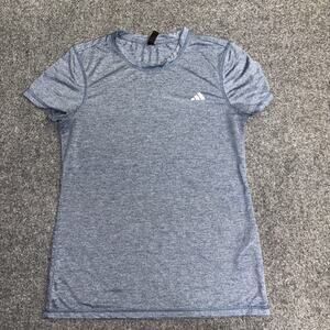 Adidas Women’s Medium Blue Short Sleeve Crew Neck Active T-Shirt Gym